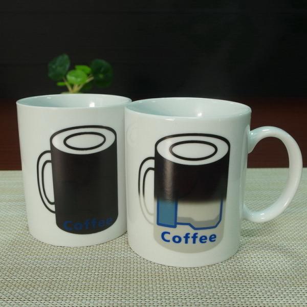 Souvenir gift  coffee cup photo color changing ceramic mugs stocked
