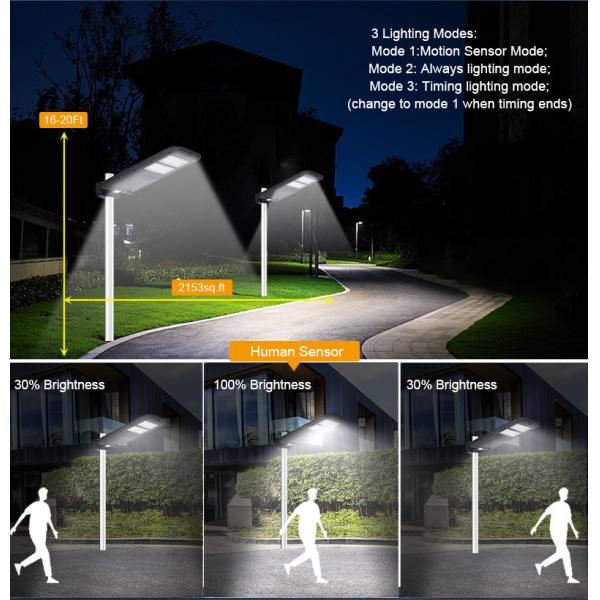 KCD Solar Garden Light IP65 Waterproof High Bright High Lumen All In One Outdoor 60w 100w 400w Solar LED