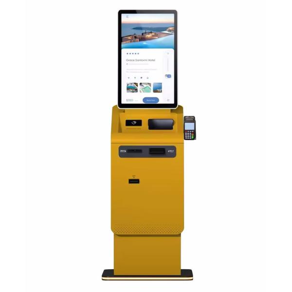 Self Service Billing Kiosk Touch Screen Monitor with 1920 X 1080 Resolution and Wide Temperature Range (-10°C~60°C) Featuring Multiple Inputs (HDMI, VGA, USB)