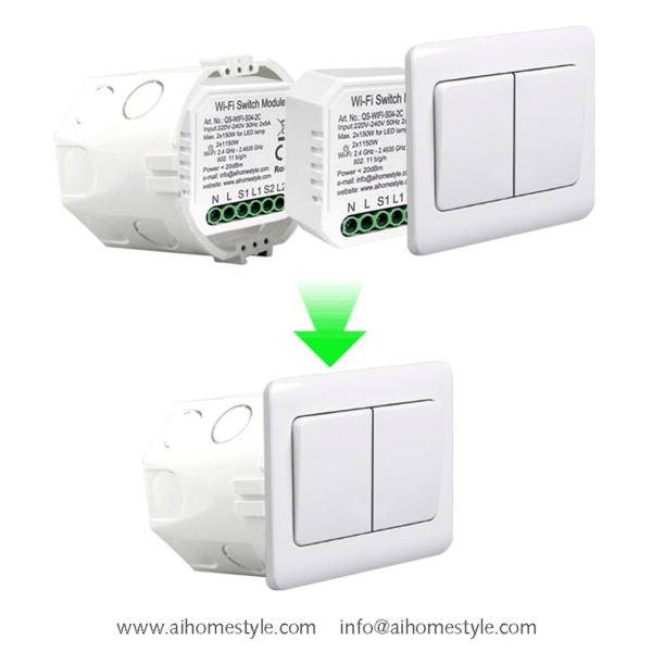 2 Gangs Smart Wi-Fi Switch Module