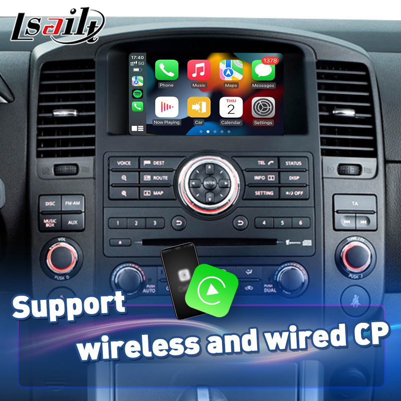 Lsailt Wireless Android Auto Carplay Screen for Nissan Pathfinder R51 Navara D40 2008-2013