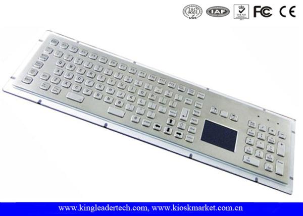 Customizable Industrial Keyboard With Touchpad Stainless Steel Vandal Proof