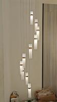 Duplex Long Chandelier Staircase Fashion Light Luxury Simple Postmodern Creative Rotating Loft Art Hollow Living Room Light