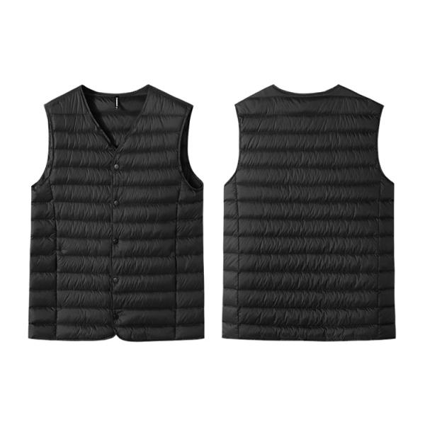 V Neck Bubble Vest Jacket Polyester Легкий спортивный жилет на открытом воздухе