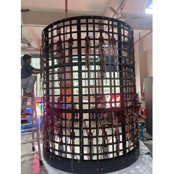 Soft P2 Curve Indoor Fixed Led Screen Cylinder Wall In Shopping Center Advertising