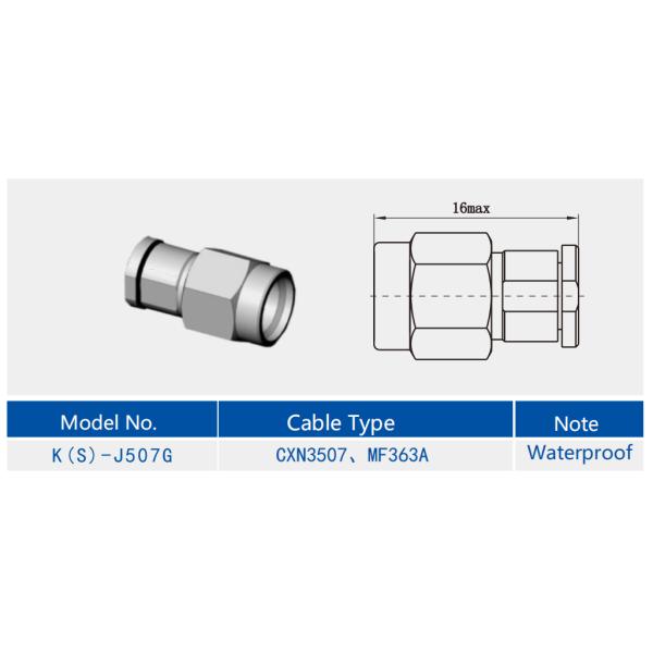 Waterproof K2.92mm Male Stainless Steel RF Coaxial Connector Plug with Passivated Plating