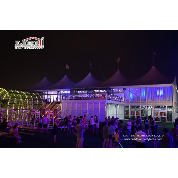 25M x 50M Double Decker High Peak Tents with ABS Hard Wall for Beer Festival