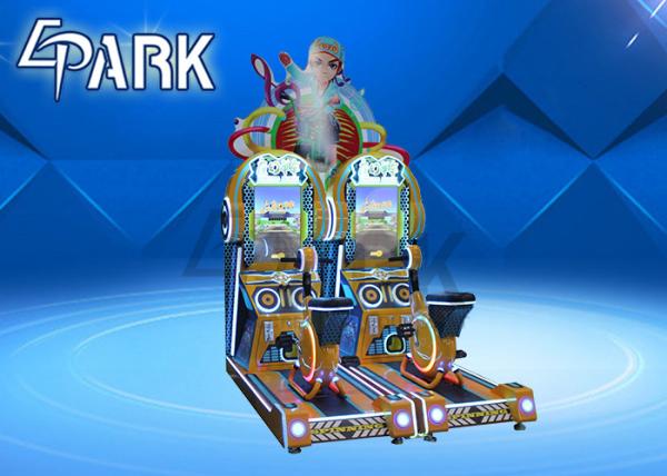1 Player Coin Operated Bicycle Simulator / Bike Racing Game Machine For Kids