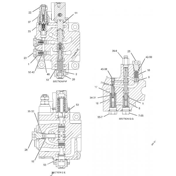 Выполненный на заказ экскаватор гусеницы Э330К разделяет собрание клапана 103-8177