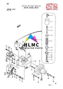 4257164 Hitachi EX200-2 EX200-3 Throttle Motor Positioner Excavator Accessories