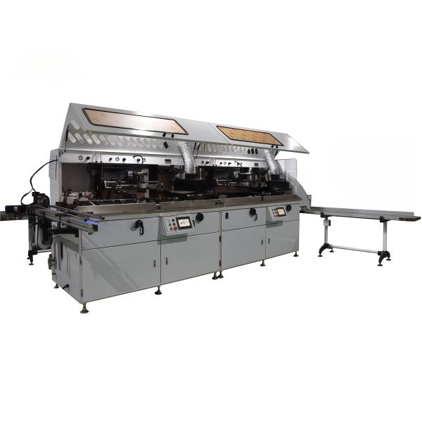 Fully Automatic Two Color Screen Printing Machine For Beverage Bottles Packaging Bottles