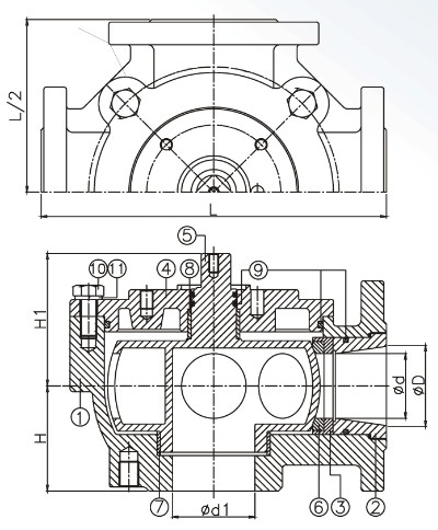 2062 type pression à flasque inoxydable de la manière 150LB de la fin 5 de robinet de bille d'acier