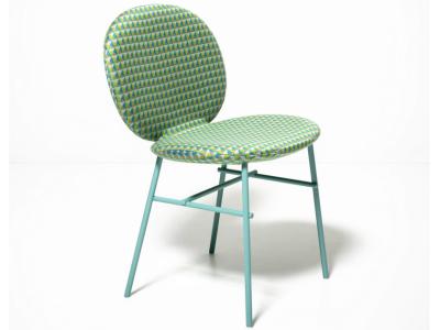 Kelly C Basic Fiberglass Dining Chair With High Backrest And Metal Base