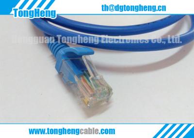 Lan Cable Assemblies Ends Terminated Blue Plug Connectors SR Moulded T-011