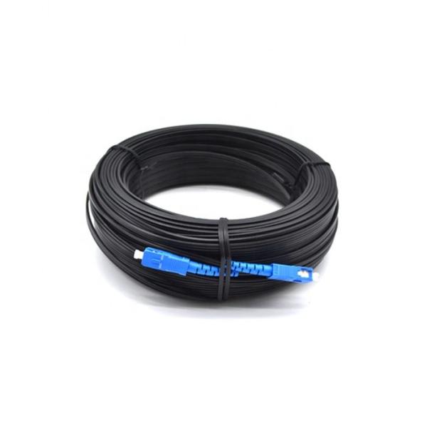 SC / UPC Jumper FTTH Outdoor Drop Cable G652D G657A Fiber Optical Cable Patch Cord