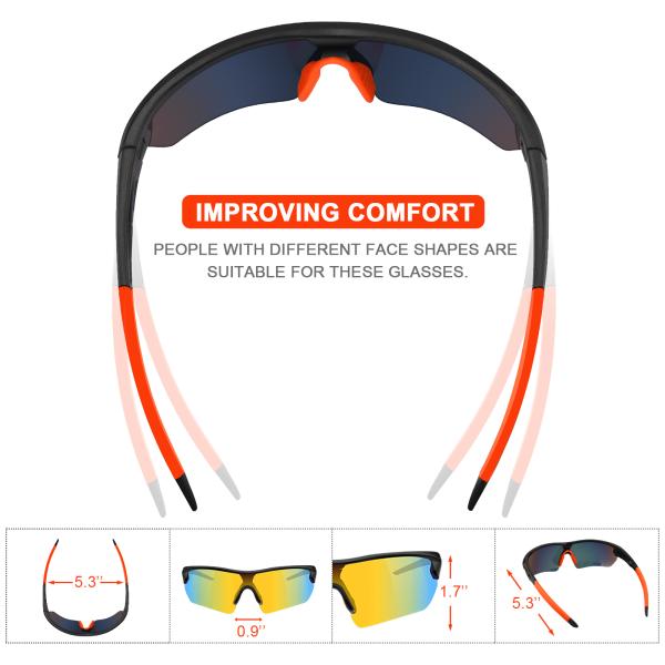 Женщины людей поляризовывали солнечные очки бейсбола с объективами поликарбоната