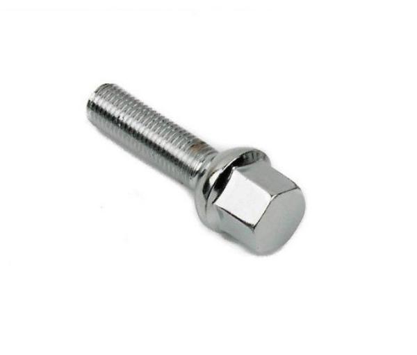 Silver Car Tire Wheel Lug Bolts Radius R13 Ball Seat Apply To BMW Series