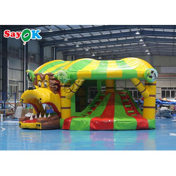 Glissière de Lion Theme Tarpaulin Inflatable Bounce pour le public d'arrière-cour