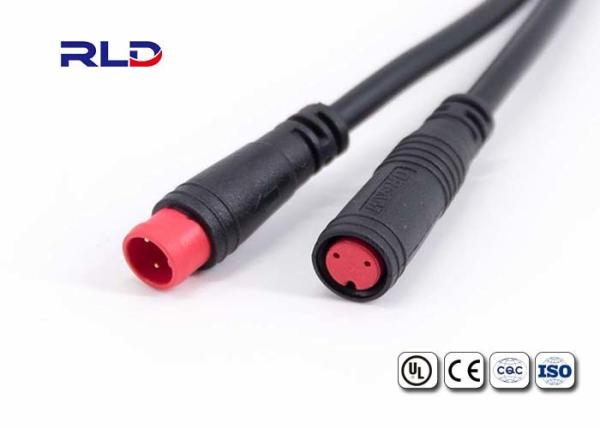 Male / Female Electrical Wire Plug Connectors Waterproof IP65 2 Pin