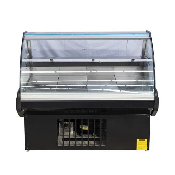 Curved Glass Deli Meat Display Refrigerator Red Meat Service Case