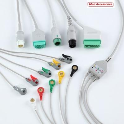 Acessórios Médicos BCI ECG Monitor Cable 6 Pin 5 Leads Multipurpose 0.9m Tamanho