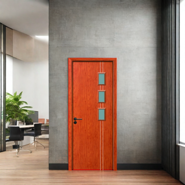 WPC Glass Door with Heat Insulation Rot Resistance and Termite Proof for Modern Interiors