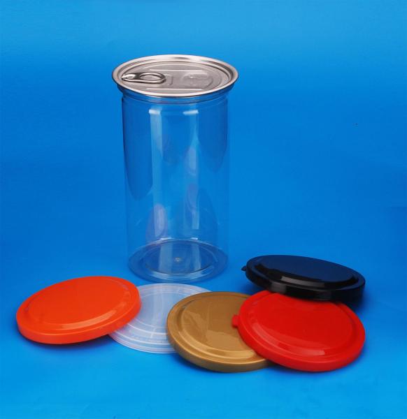 Plastic Pet Storage Jar Eco Friendly Food Grade Material Wth Aluminium Lid