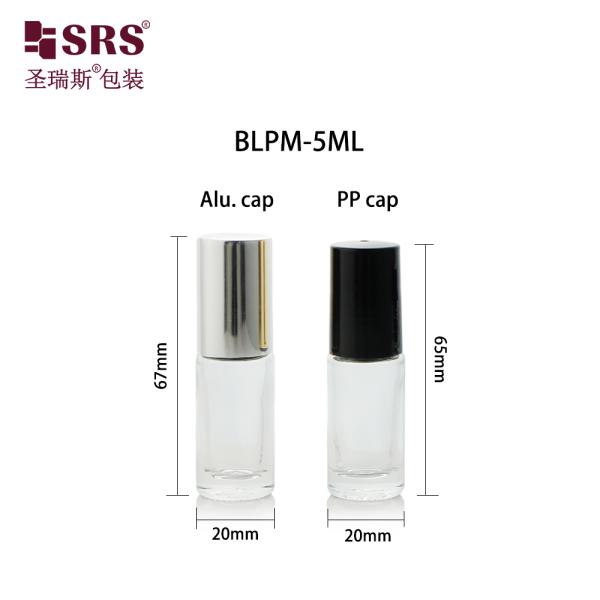 SRS Packaging 5ml Customized Molded Glass Roll on Bottle for Perfume Essential Oil