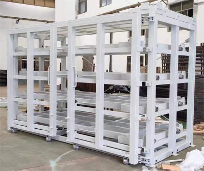 QF-Sheet Racking Customized Hand-Operated Roll out Sheet Metal Rack for Plate Storage