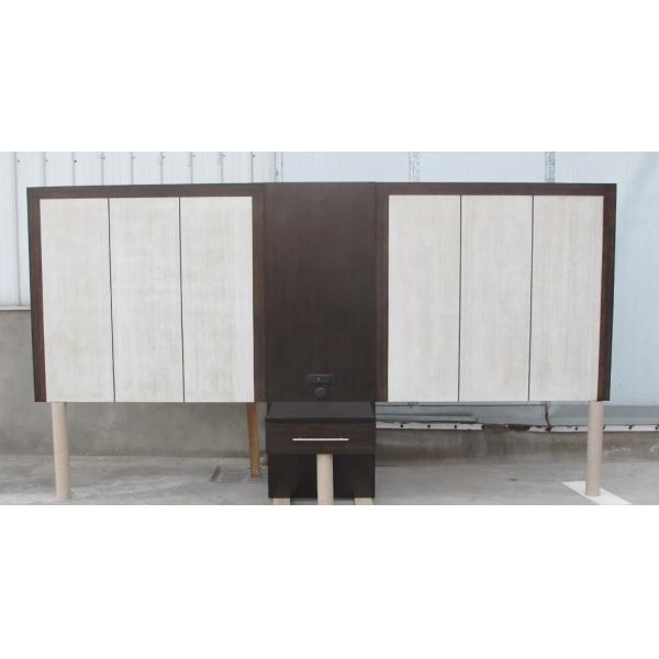 Wood Frame Hotel Style Headboards , White Upholstered Headboard Long Time Life