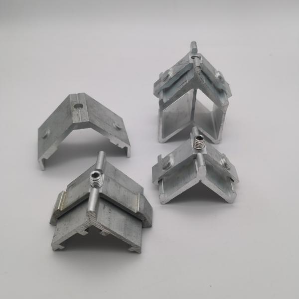 Aluminum 45-Degree Corner Bracket For Sliding Systems Square Hole Design