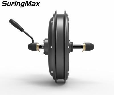 Brushless 190mm Fat Bike Hub Motor With 48V17.5AH Lithium Battery