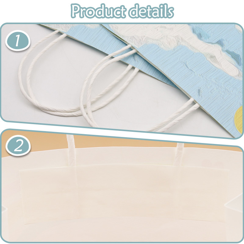 Customization White Kraft Paper Shopping Bag Eco Friendly Personalized Paper Bag