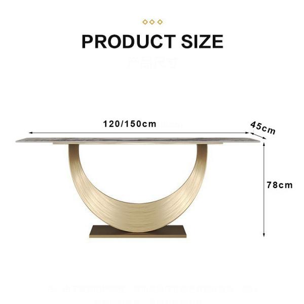 Customized Luxury Entrance Console Table Gold 120cm/150cm Length