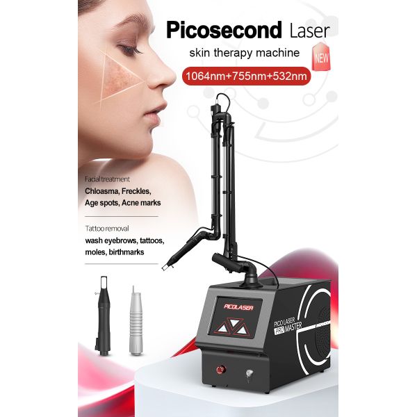 Powerful Pico Laser Tattoo Removal Machine Pigmentation Beauty 1500W