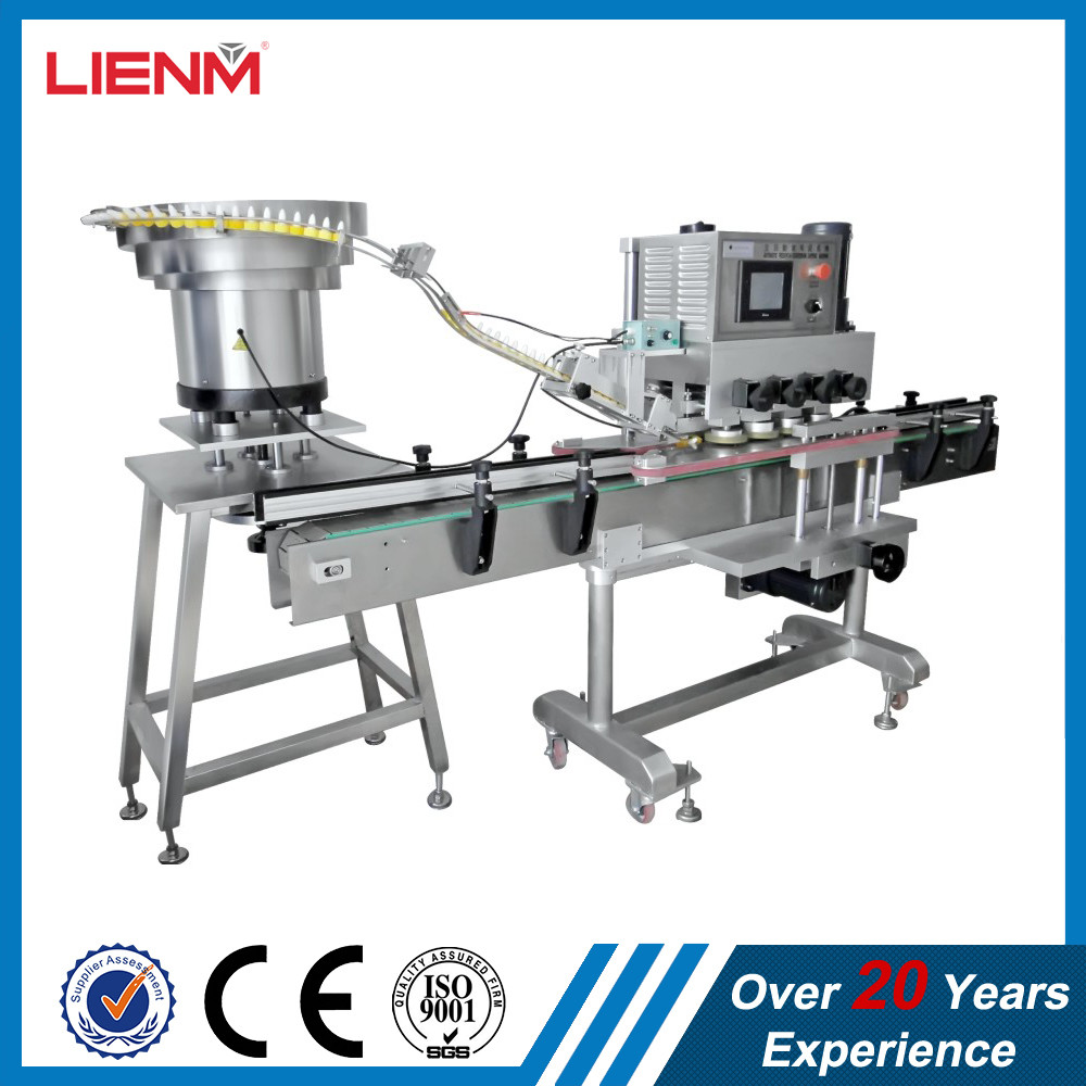 Linear capping machine with bottles sensor clamping system automatic bottle jar container capper equipment custom cappin