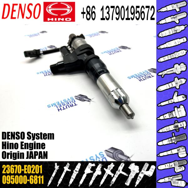 Injetor diesel 23670-E0201 095000-6811 do trilho comum de Hino J08E/J08C