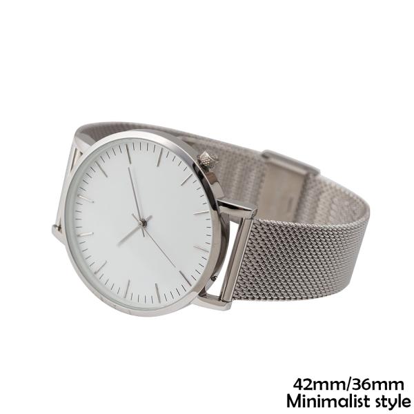 Classic Silver Minimalist Waterproof Watch Japanese Quartz Private Label