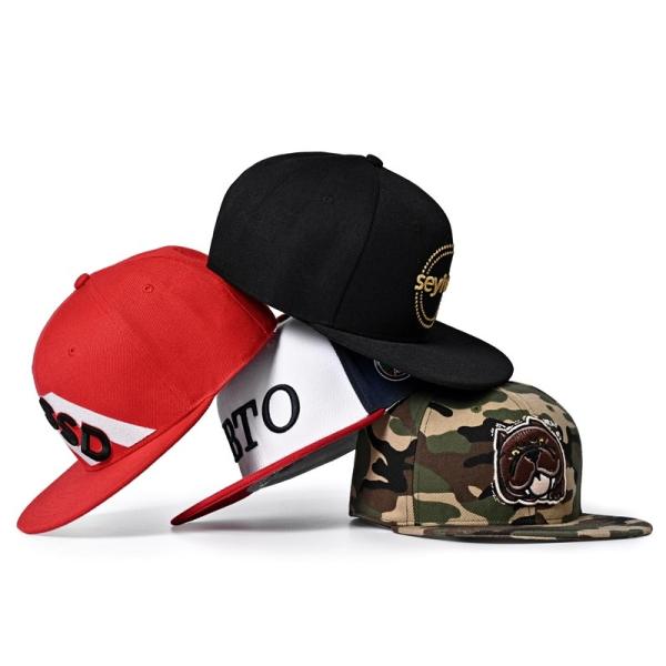 Hip Hop Flat Bill Gorras Snapback Hats Custom Embroidery Logo OEM ODM