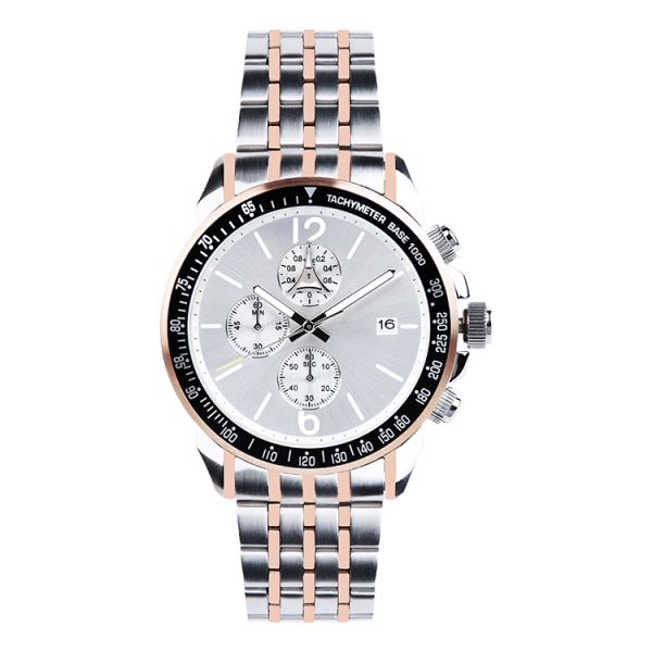 Men's Stainless Steel Quartz Watch – 5ATM Water Resistant