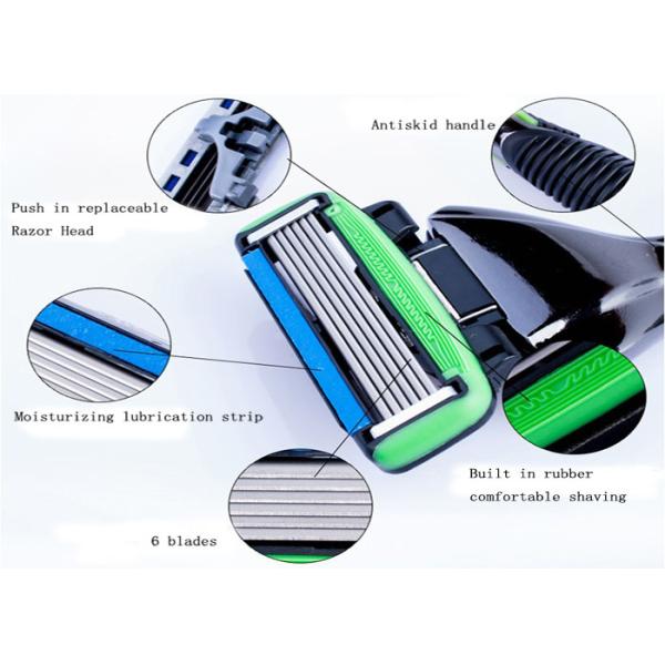 6 Blades  razor for shaving , Pace 6 blue lubricating strip Razor Cartridges
