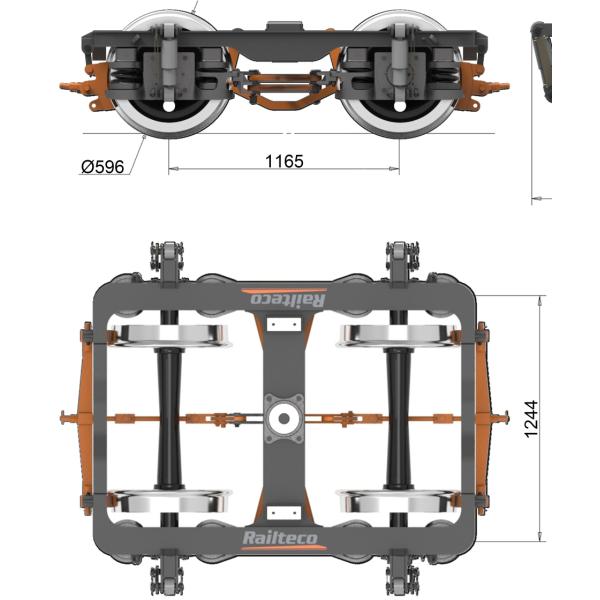 AAR Standard 762m Gauge Passenger Train Bogie