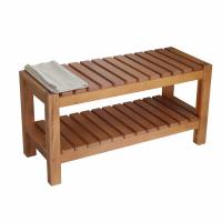 Banc en bois solide de chaussure en bois de teck de structure de démontage