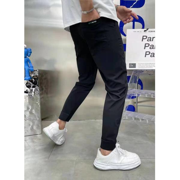 XMAMLON Men's Nylon Cargo Work Pants Ankle-length Stacked Sweat Track Pants for Working