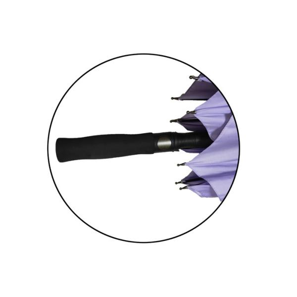 190T Pongee Double Canopy Fiberglass Windproof Golf Umbrella Straight Oversize