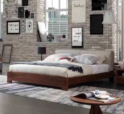 Modern European Design Wooden Furniture Bed