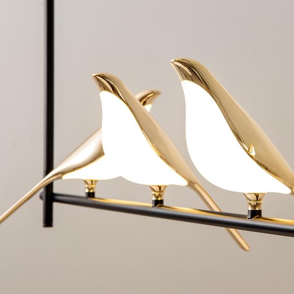 Foyer Restaurant LED Chandelier Gold Magpie Bird Home Decoration Lighting Nomi Chandelier(WH-MI-199)