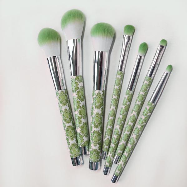 7 частей потехи овального леса красоты набора щетки макияжа зеленого бесконечной