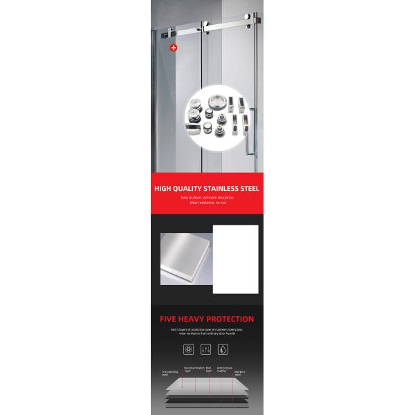 Accesorios de vidrio sin marco para baños, pantallas para granjas y puertas de graneros Funcionales y sin marco