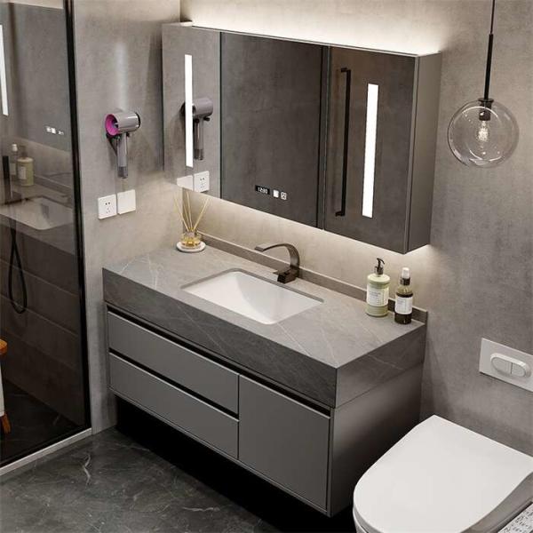 Single Sink Vanity Mirror Solid Wood Bathroom Vanity OEM ODM